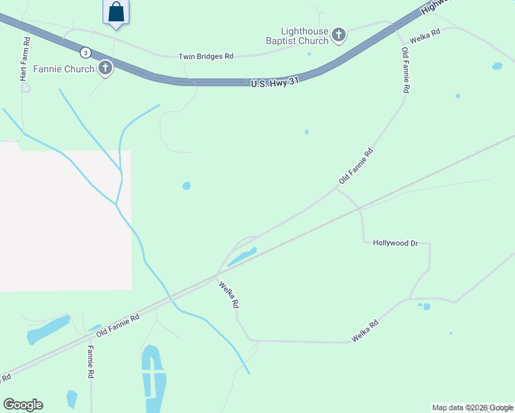 map of restaurants, bars, coffee shops, grocery stores, and more near 980 Old Fannie Road in Flomaton