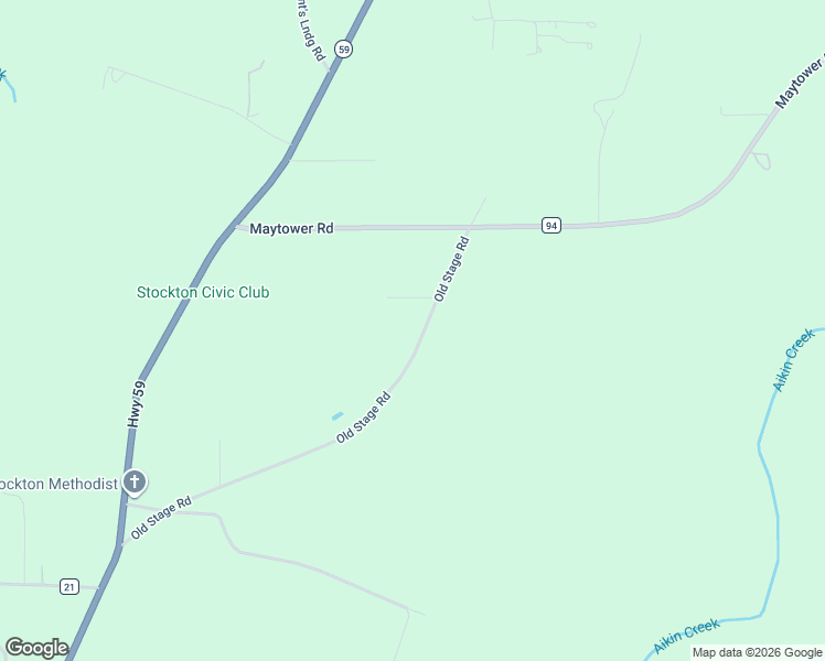 map of restaurants, bars, coffee shops, grocery stores, and more near 10400-10622 Old Stage Road in Stockton