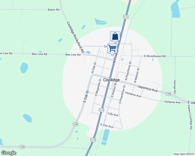 map of restaurants, bars, coffee shops, grocery stores, and more near 1092 West Verbena Avenue in Coolidge