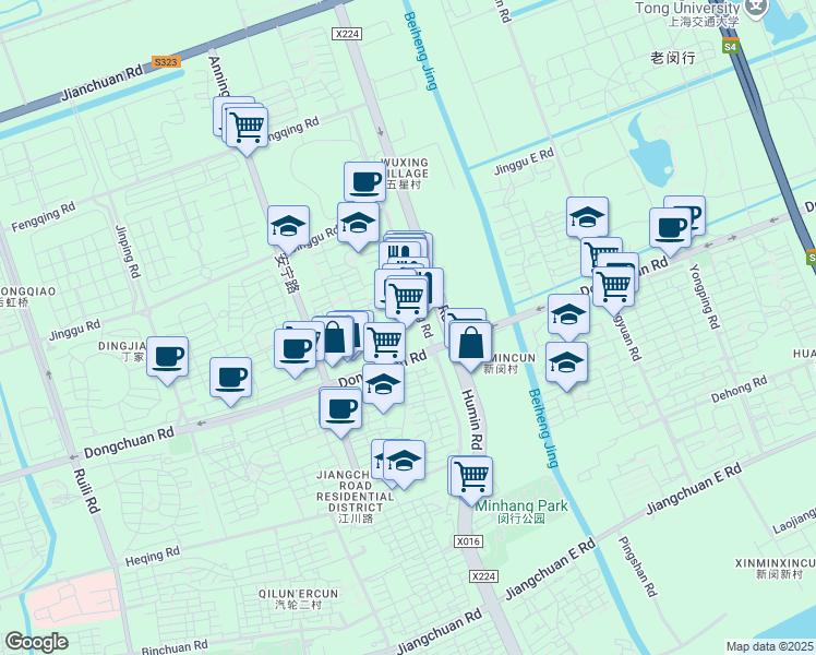 map of restaurants, bars, coffee shops, grocery stores, and more near in 