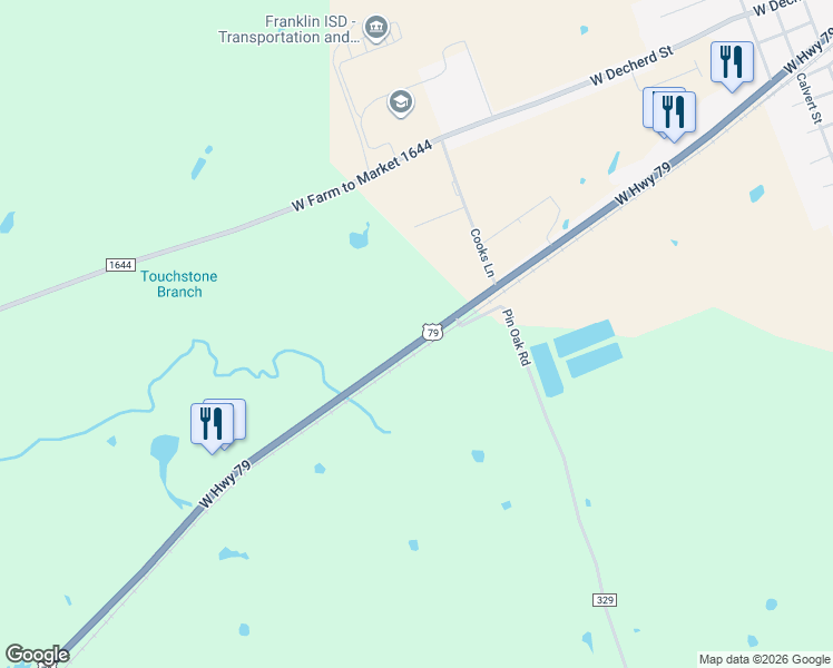 map of restaurants, bars, coffee shops, grocery stores, and more near 1390 West Highway 79 in Franklin