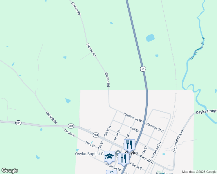 map of restaurants, bars, coffee shops, grocery stores, and more near 1000 Elarton Road in Magnolia