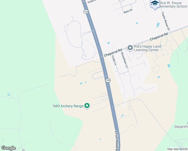 map of restaurants, bars, coffee shops, grocery stores, and more near 214 Brandy Loop in Killeen