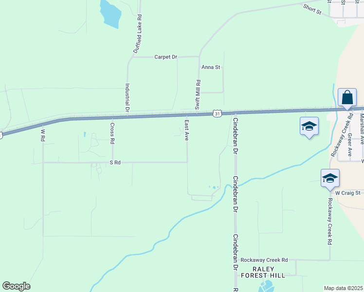 map of restaurants, bars, coffee shops, grocery stores, and more near 160 East Avenue in Atmore