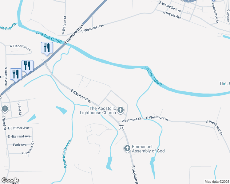 map of restaurants, bars, coffee shops, grocery stores, and more near 313 East Riverside Avenue in Geneva
