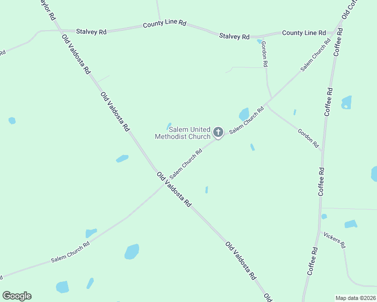 map of restaurants, bars, coffee shops, grocery stores, and more near 8960 Salem Church Road in Hahira