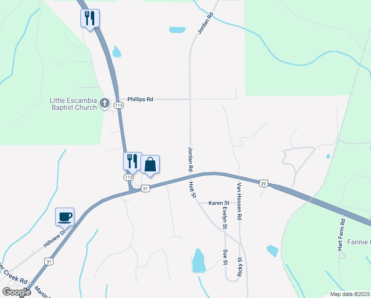 131 Jordan Road, Flomaton AL Walk Score