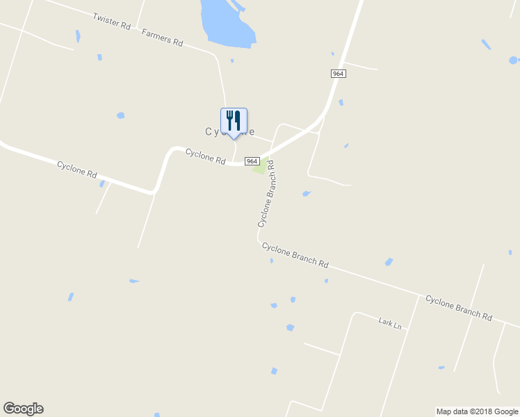 map of restaurants, bars, coffee shops, grocery stores, and more near 18651 Cyclone Branch Road in Burlington