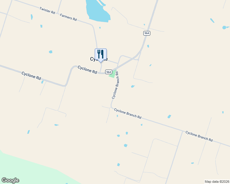 map of restaurants, bars, coffee shops, grocery stores, and more near 18651 Cyclone Branch Road in Burlington