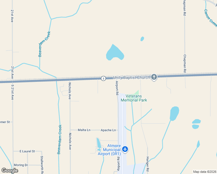 map of restaurants, bars, coffee shops, grocery stores, and more near 9904 U.S. 31 in Atmore