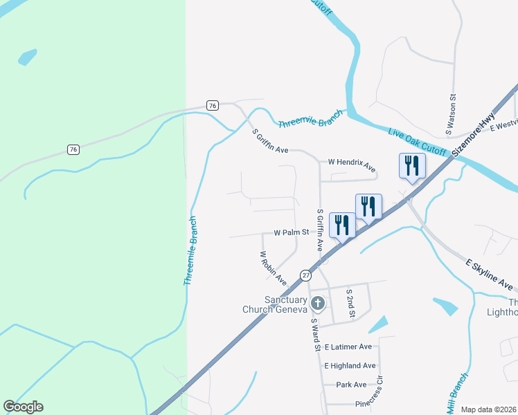 map of restaurants, bars, coffee shops, grocery stores, and more near 1012 West Kelly Avenue in Geneva