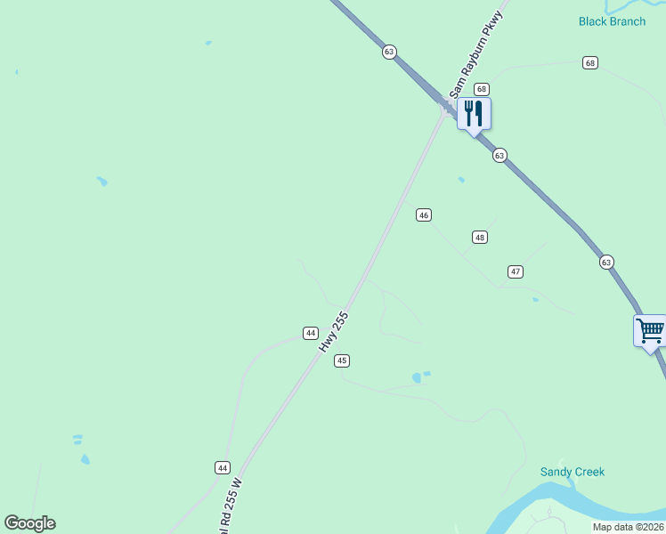 map of restaurants, bars, coffee shops, grocery stores, and more near 13358 Recreational Road 255 West in Jasper