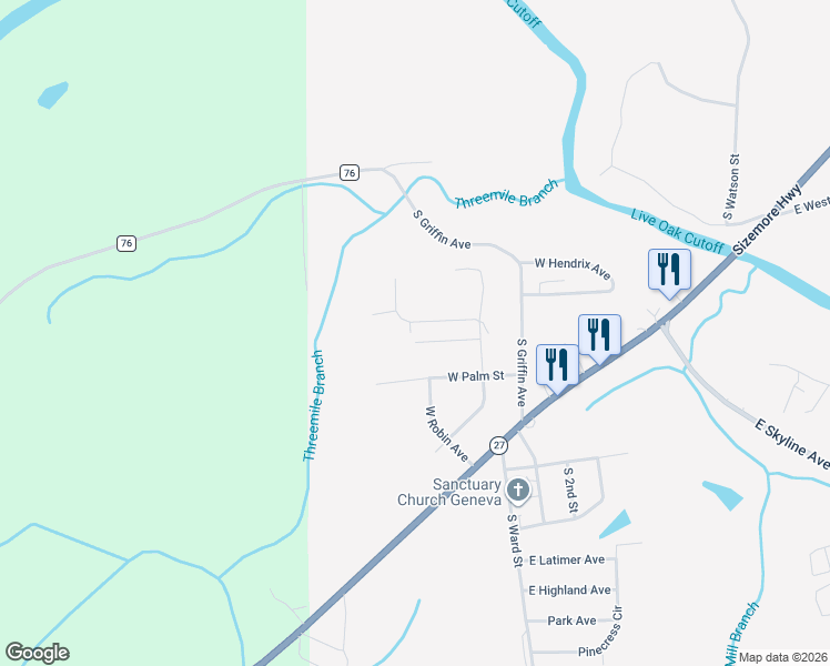 map of restaurants, bars, coffee shops, grocery stores, and more near 1012 West Kelly Avenue in Geneva