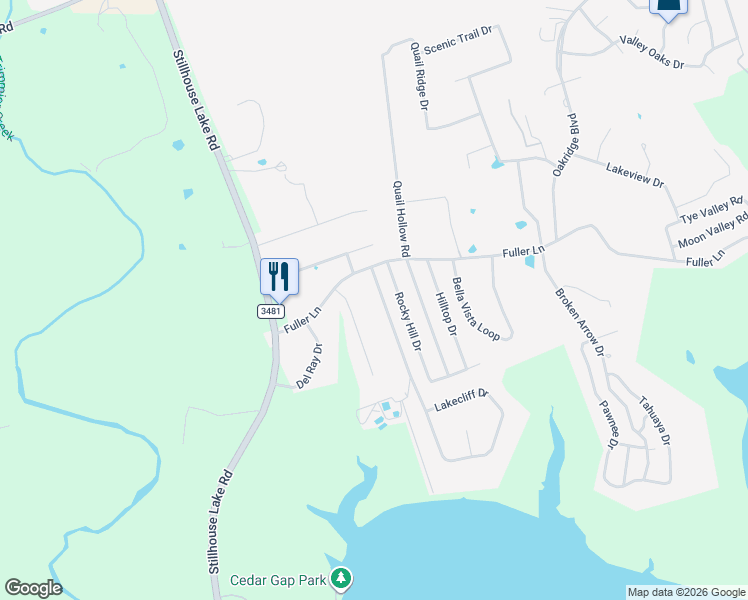 map of restaurants, bars, coffee shops, grocery stores, and more near 3916 Lakecliff Drive in Harker Heights