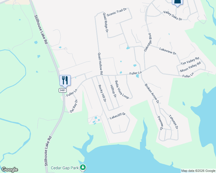 map of restaurants, bars, coffee shops, grocery stores, and more near 3920 Quail Hollow Road in Harker Heights