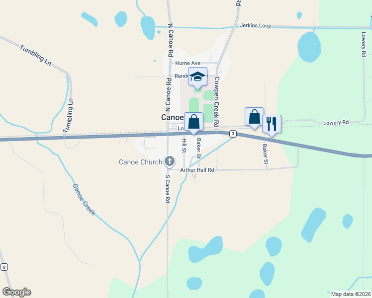 map of restaurants, bars, coffee shops, grocery stores, and more near 12250 U.S. 31 in Atmore