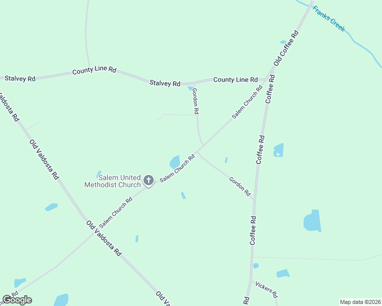 map of restaurants, bars, coffee shops, grocery stores, and more near 9111 Salem Church Road in Hahira