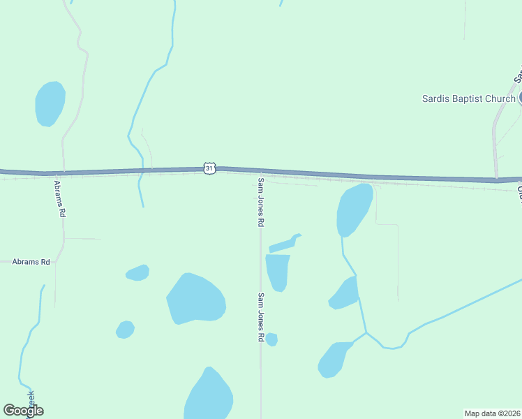 map of restaurants, bars, coffee shops, grocery stores, and more near 50 Sam Jones Road in Atmore