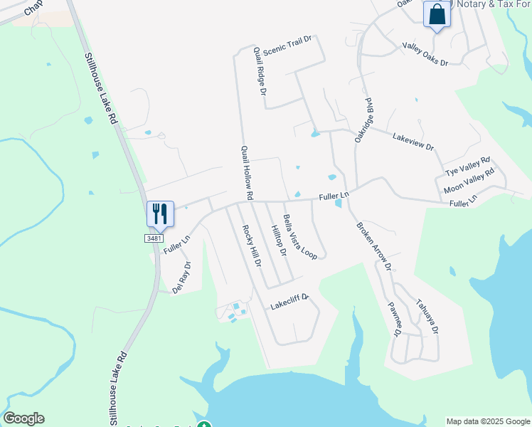 map of restaurants, bars, coffee shops, grocery stores, and more near 3907 Quail Hollow Road in Harker Heights