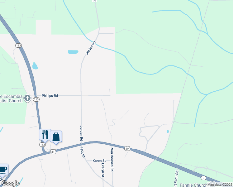 map of restaurants, bars, coffee shops, grocery stores, and more near in Flomaton