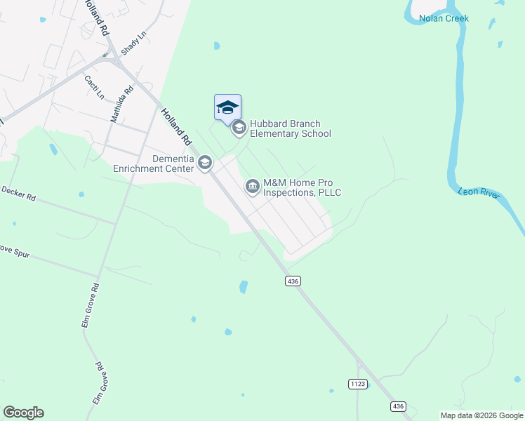 map of restaurants, bars, coffee shops, grocery stores, and more near 2597 Belle Hubbard Trail in Belton
