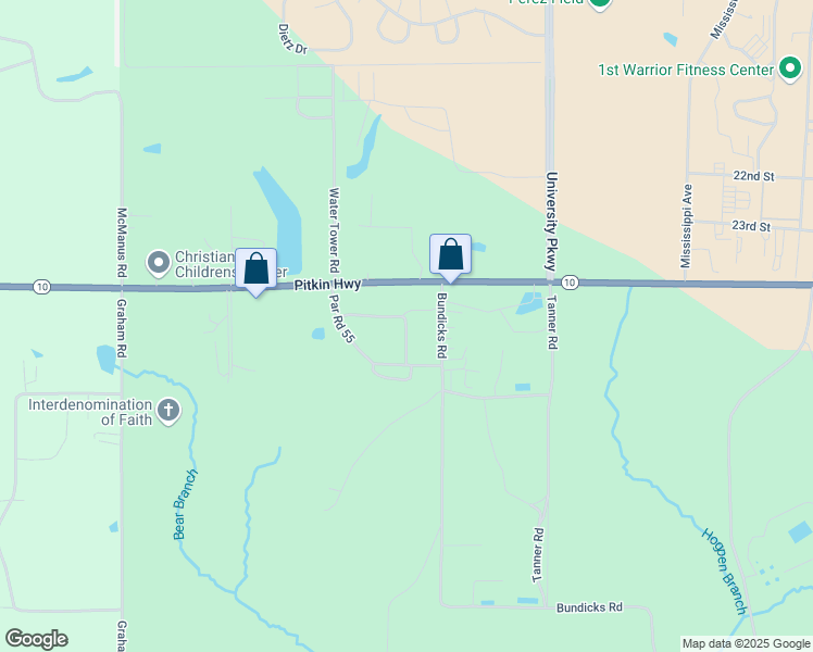 map of restaurants, bars, coffee shops, grocery stores, and more near 814 Pitkin Road in Leesville