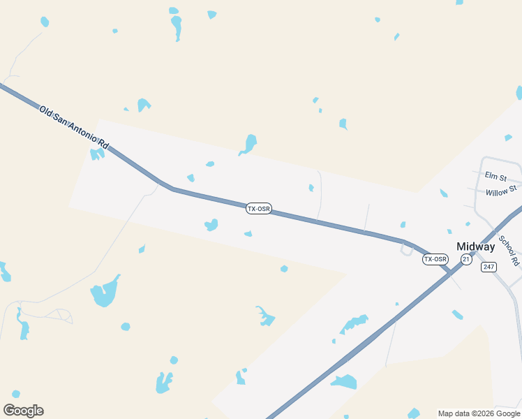 map of restaurants, bars, coffee shops, grocery stores, and more near Texas State Highway OSR in Midway