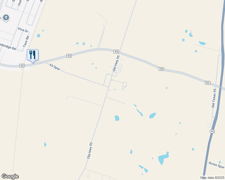 map of restaurants, bars, coffee shops, grocery stores, and more near 7003 Old Highway 95 in Temple