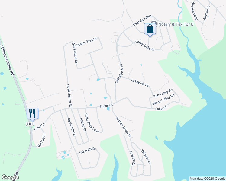 map of restaurants, bars, coffee shops, grocery stores, and more near 3818 Oakridge Boulevard in Harker Heights