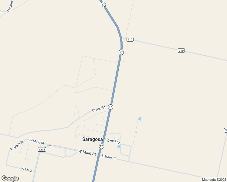 map of restaurants, bars, coffee shops, grocery stores, and more near 1 Saragosa Cemetery Road in Saragosa