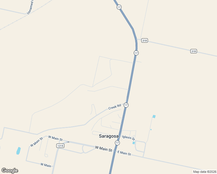 map of restaurants, bars, coffee shops, grocery stores, and more near 1-43 Saragosa Cemetery Road in Saragosa