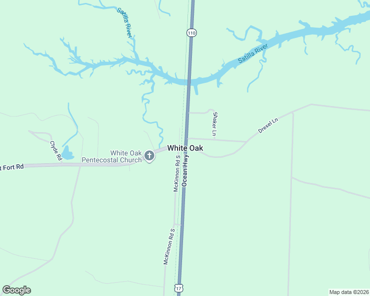 map of restaurants, bars, coffee shops, grocery stores, and more near in White Oak