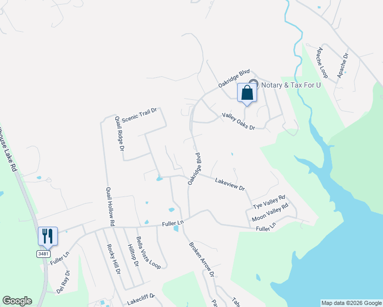 map of restaurants, bars, coffee shops, grocery stores, and more near 3702 Oakridge Boulevard in Killeen