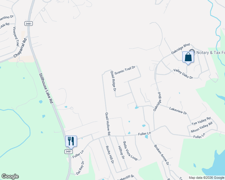 map of restaurants, bars, coffee shops, grocery stores, and more near 3616 Quail Ridge Drive in Harker Heights