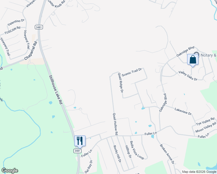 map of restaurants, bars, coffee shops, grocery stores, and more near 3601 Quail Hollow Road in Harker Heights