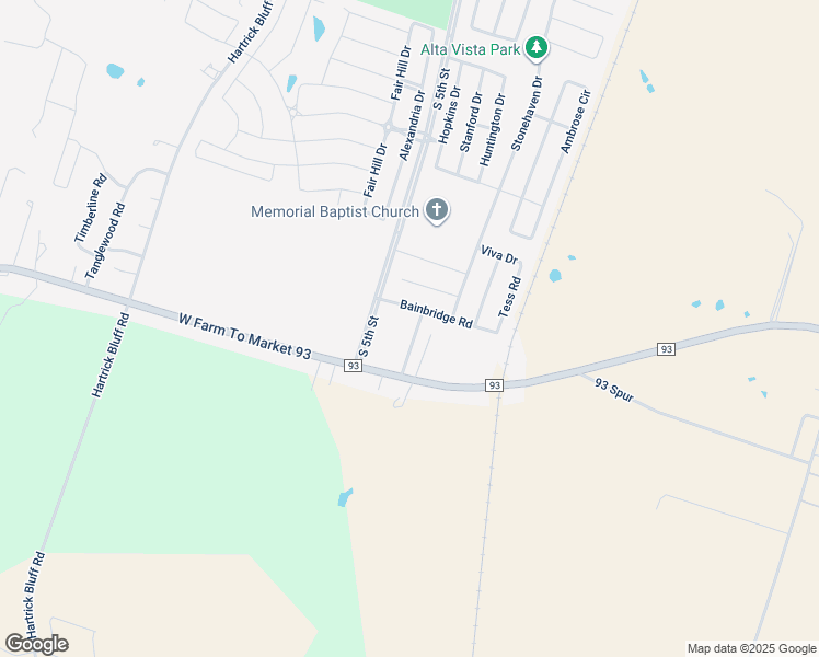 map of restaurants, bars, coffee shops, grocery stores, and more near 221 Bainbridge Road in Temple