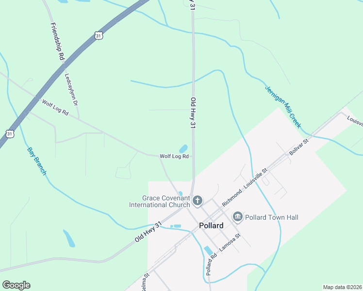 map of restaurants, bars, coffee shops, grocery stores, and more near Old US Highway 31 in Flomaton