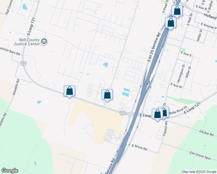 map of restaurants, bars, coffee shops, grocery stores, and more near 2591 Connell Street in Belton