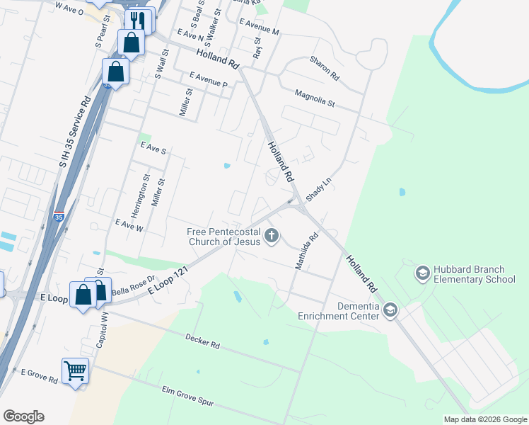 map of restaurants, bars, coffee shops, grocery stores, and more near 1088 Cacti Lane in Belton