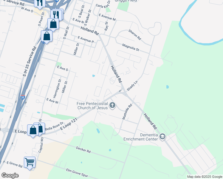 map of restaurants, bars, coffee shops, grocery stores, and more near 1088 Cacti Lane in Belton