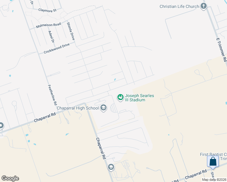 map of restaurants, bars, coffee shops, grocery stores, and more near 3606 Addison Street in Killeen