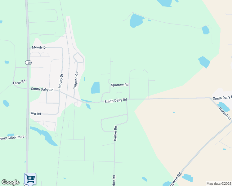 map of restaurants, bars, coffee shops, grocery stores, and more near 10 Sparrow Road in Ray City