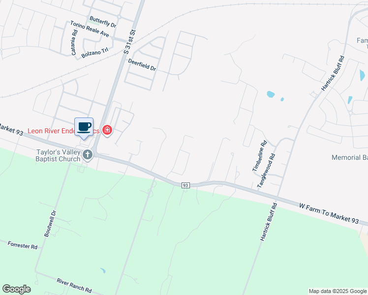 map of restaurants, bars, coffee shops, grocery stores, and more near 1515 Alta Vista Loop in Temple
