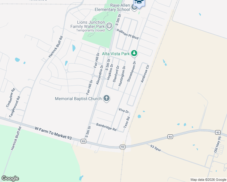 map of restaurants, bars, coffee shops, grocery stores, and more near 25 Crocker Drive in Temple