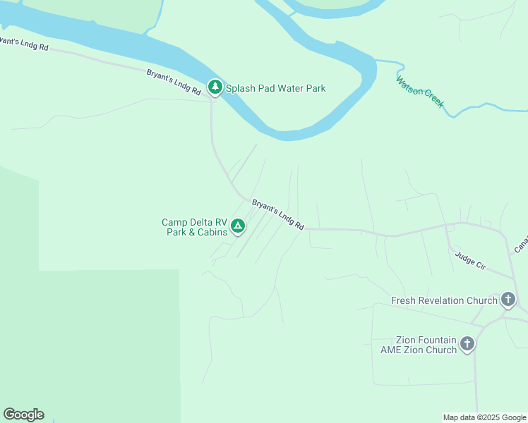 map of restaurants, bars, coffee shops, grocery stores, and more near 8910 Bryant's Landing Road in Stockton