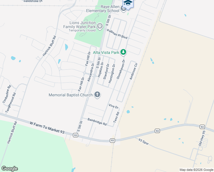 map of restaurants, bars, coffee shops, grocery stores, and more near 25 Crocker Drive in Temple