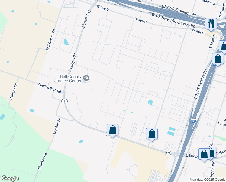 map of restaurants, bars, coffee shops, grocery stores, and more near 2108 Lincoln Court in Belton