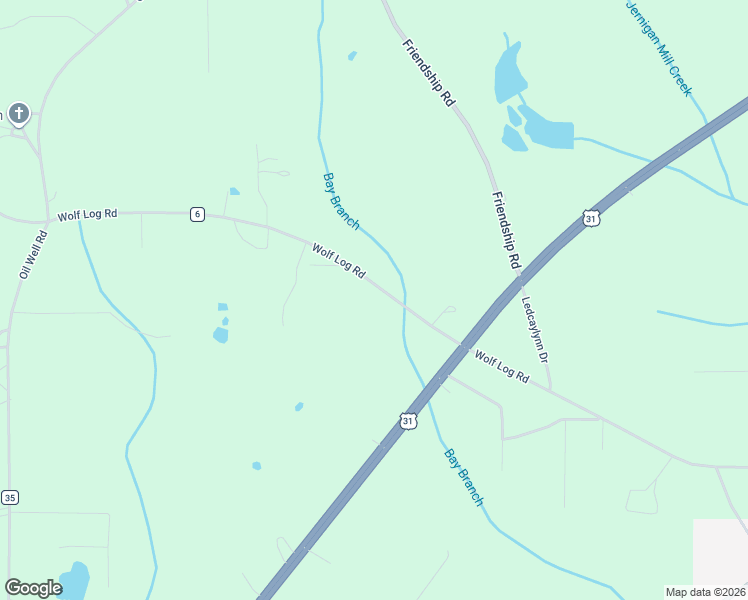 map of restaurants, bars, coffee shops, grocery stores, and more near 1131 Wolf Log Road in Flomaton