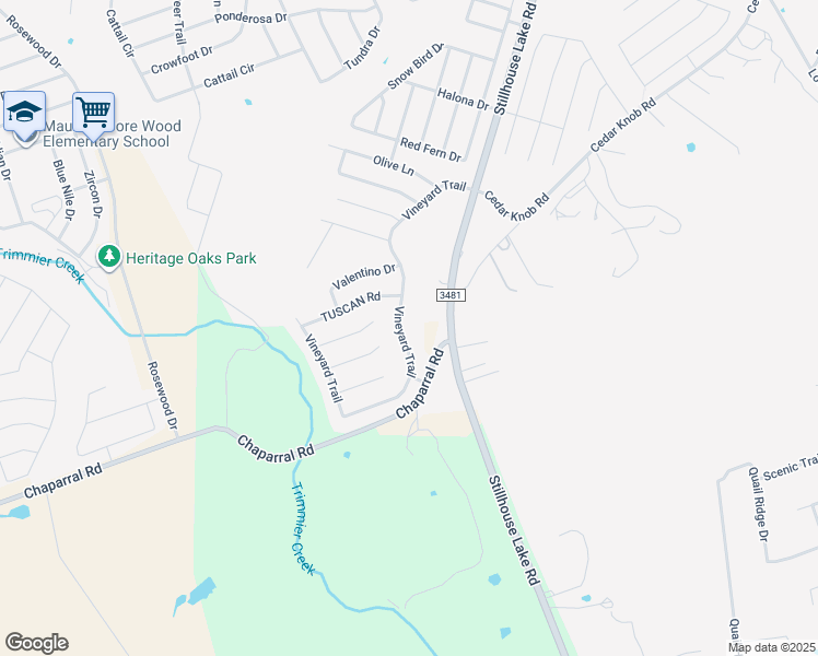 map of restaurants, bars, coffee shops, grocery stores, and more near 3267 Vineyard Trail in Harker Heights