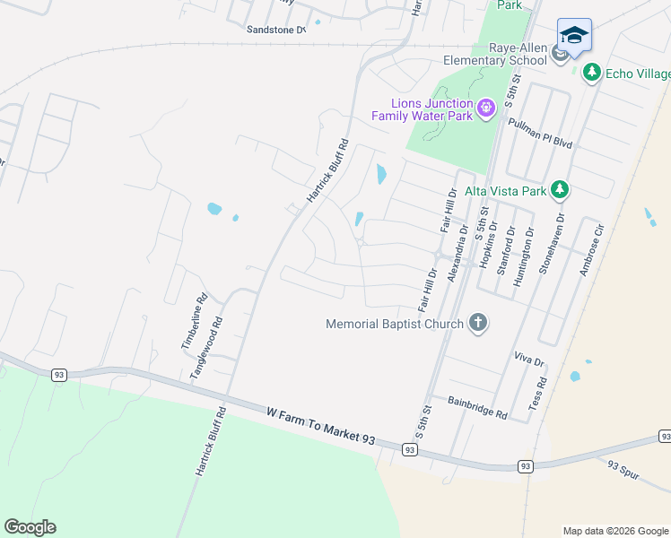 map of restaurants, bars, coffee shops, grocery stores, and more near 702 Dunford Drive in Temple